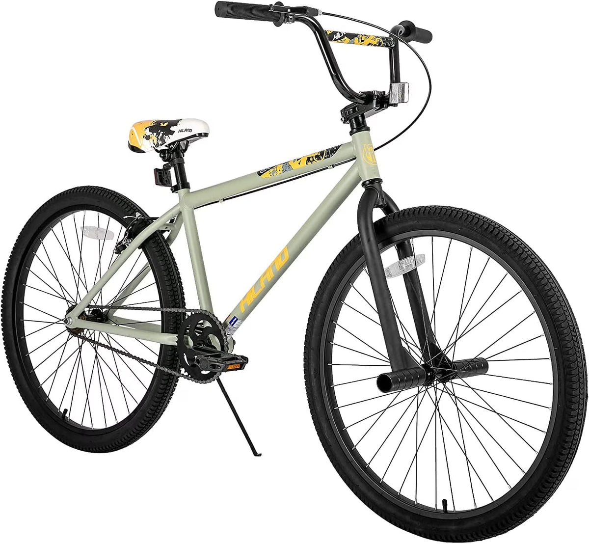 Hiland BMX BIKE 24 & 26 in, Beginner - Level to Advanced Riders with 2 Pegs for Adults, Multiple Colors