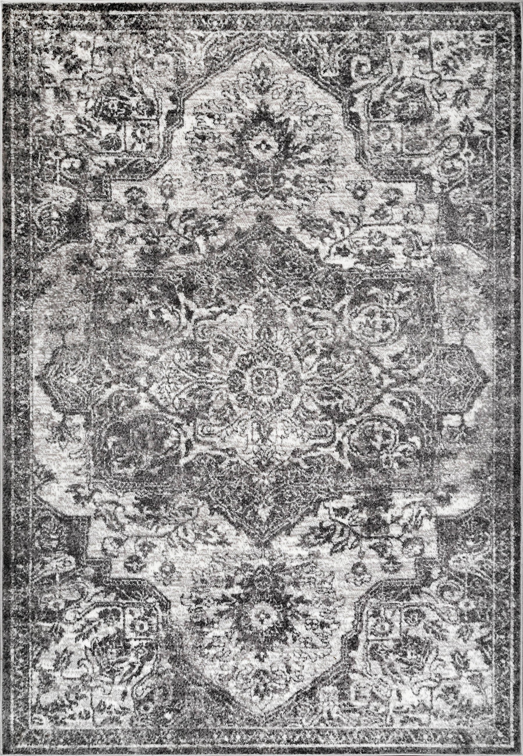 nuLOOM Maryanne Medallion Gray 8 ft. x 10 ft. Area Rug