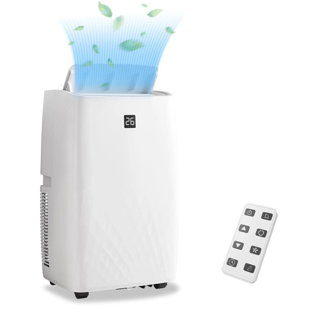 TROPOW 14000BTU Portable Air Conditioners Cool up to 750 Sq.ft, 4 in 1 Portable AC Unit with Remote Control/Dehumidifier/3 Speeds Fan/Sleep Mode for Living Room, Bedroom, Office