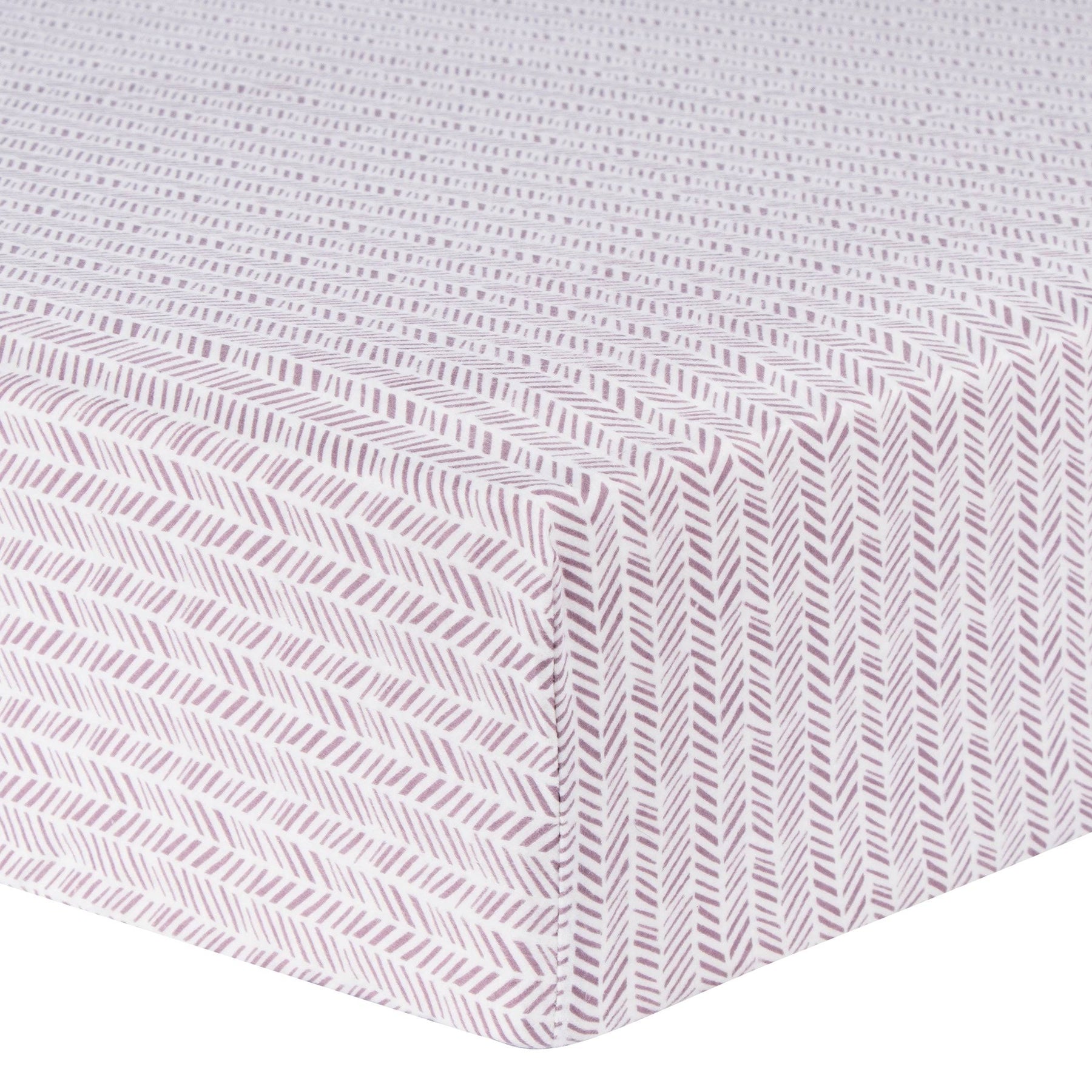 Trend Lab Lilac Herringbone Deluxe Flannel Fitted Crib Sheet