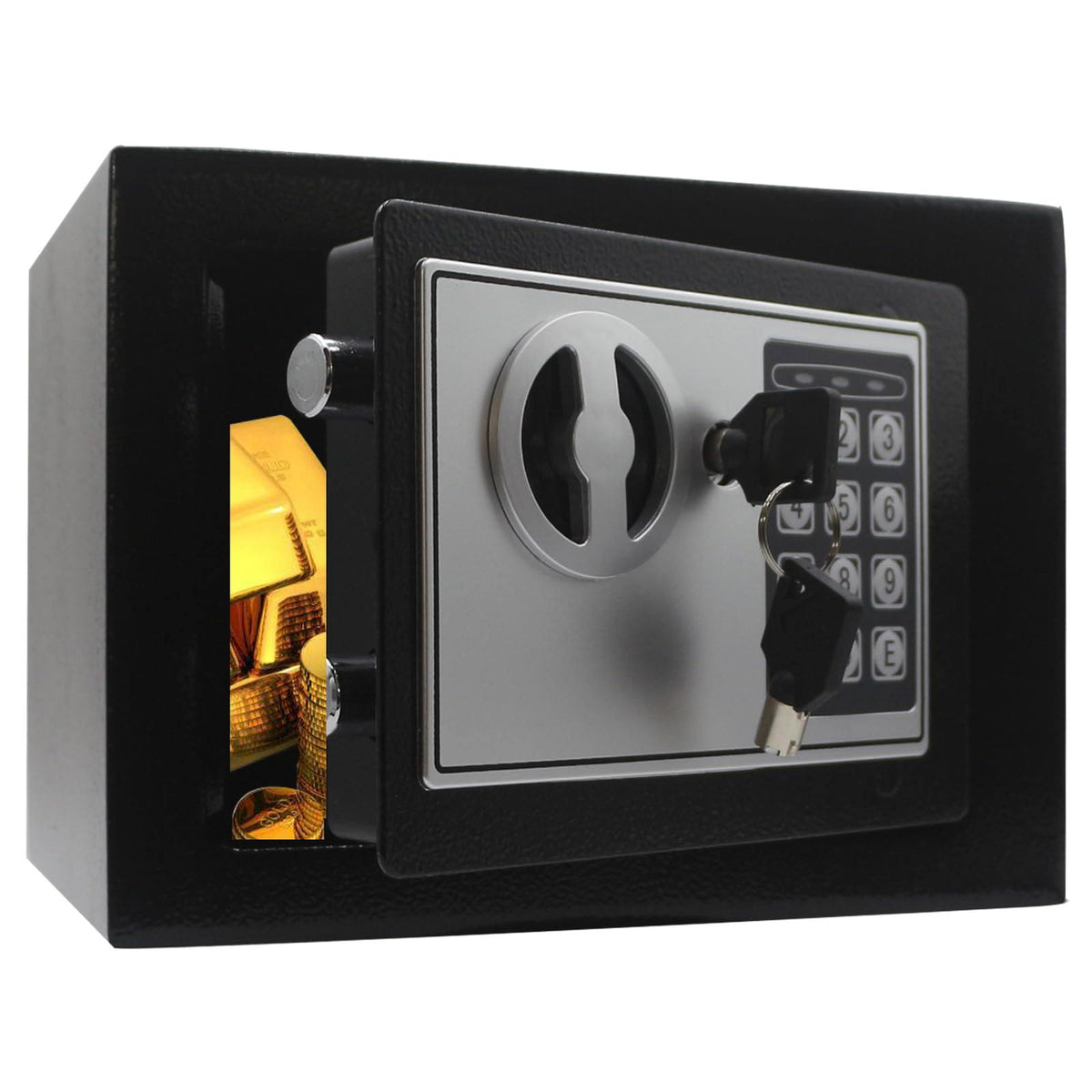 Heroecol Key and Electronic Security Safe Box Digital Deposit Box for Home Office Hotel Business Lock Box for Cash Jewelry Stora