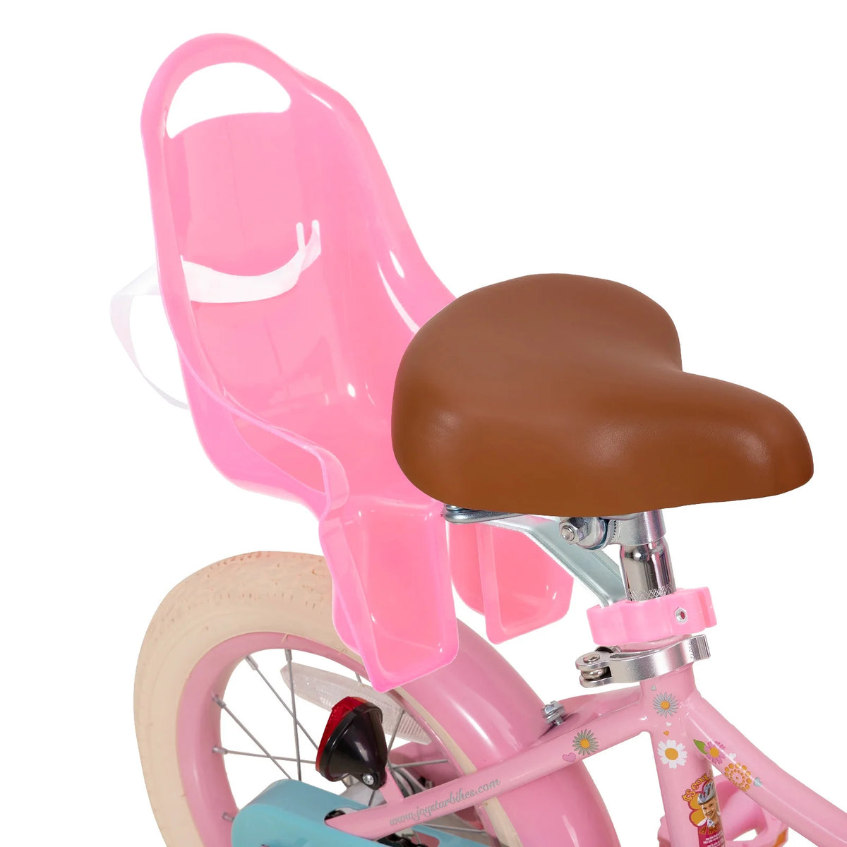 JOYSTAR Little Daisy 14 in Kids Bike for 3 4 5 Years Girls with Handbrake Children Princess Bicycle with Training Wheels Basket Streamer Toddler Cycle Bikes Blue