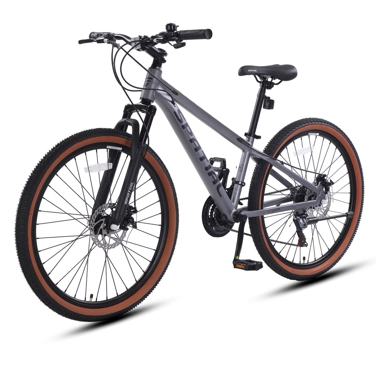 SPATIAL 24/26/27.5/29 in Mountain Bike, 8/21 Speed Lightweight Aluminum Magensium Frame Mountain Bicycle, Fits Men Women Teenagers Adult Disc Brake MTB Bicycle
