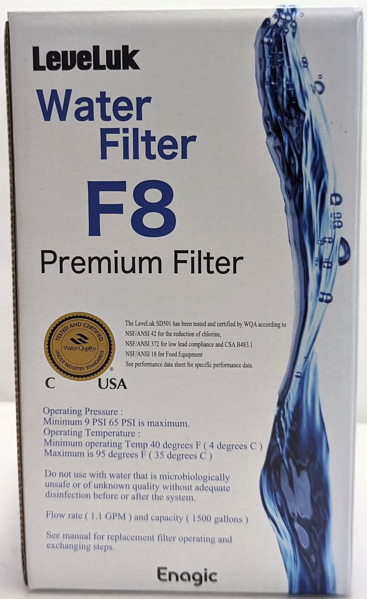 Enagic F8 Premium Grade Water Filter for Leveluk K8 Kangen8