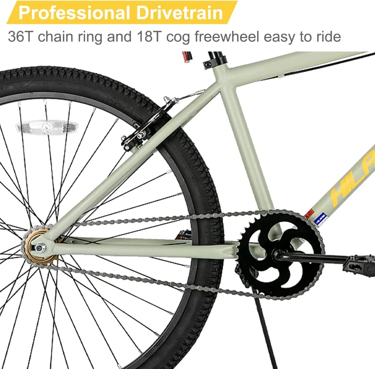 Hiland BMX BIKE 24 & 26 in, Beginner - Level to Advanced Riders with 2 Pegs for Adults, Multiple Colors