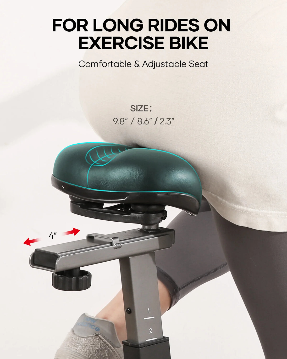 Naipo Exercise Bike Indoor Cycling Bike with 300 lb Big Seat Cushion for Home Cardio Leg Workout