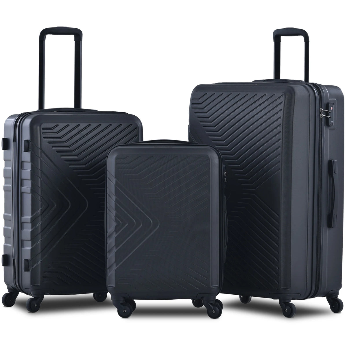 3 Piece Blue Luggage Travel Set, 20" 24" 28" Carry on Luggage with Spinner Wheels, Lightweight Hard Case Luggage Travel Suitcase Christmas Gifts for Business Trip Holiday Travel Cruise