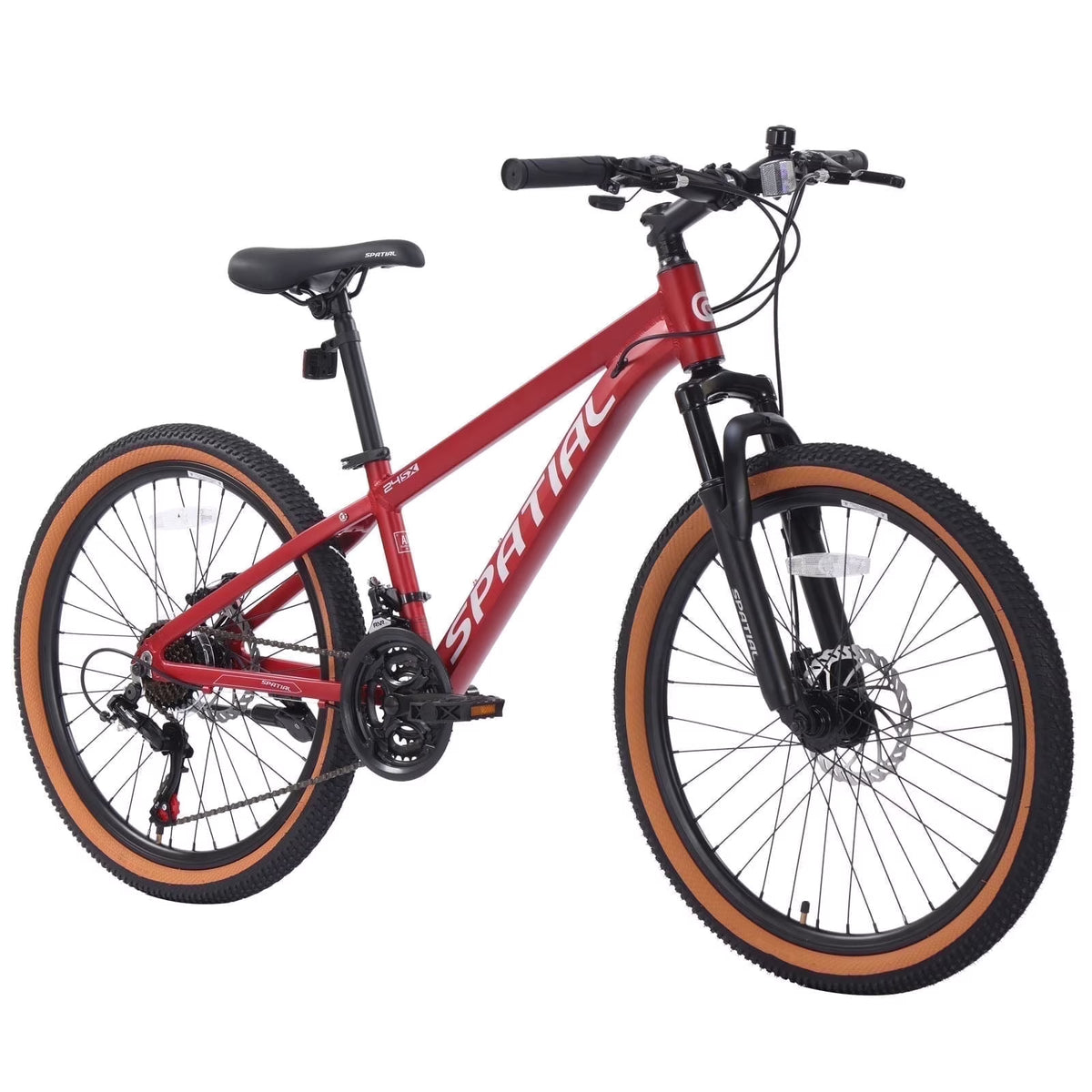 SPATIAL 24/26/27.5/29 in Mountain Bike, 8/21 Speed Lightweight Aluminum Magensium Frame Mountain Bicycle, Fits Men Women Teenagers Adult Disc Brake MTB Bicycle