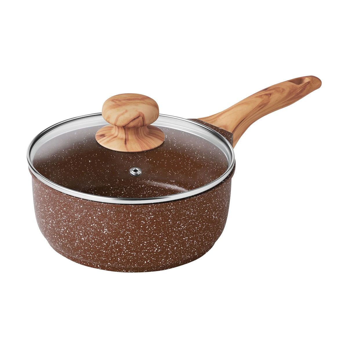 The Pioneer Woman Prairie Signature 14 - Piece Cast Aluminum Cookware Set, Brown Speckle
