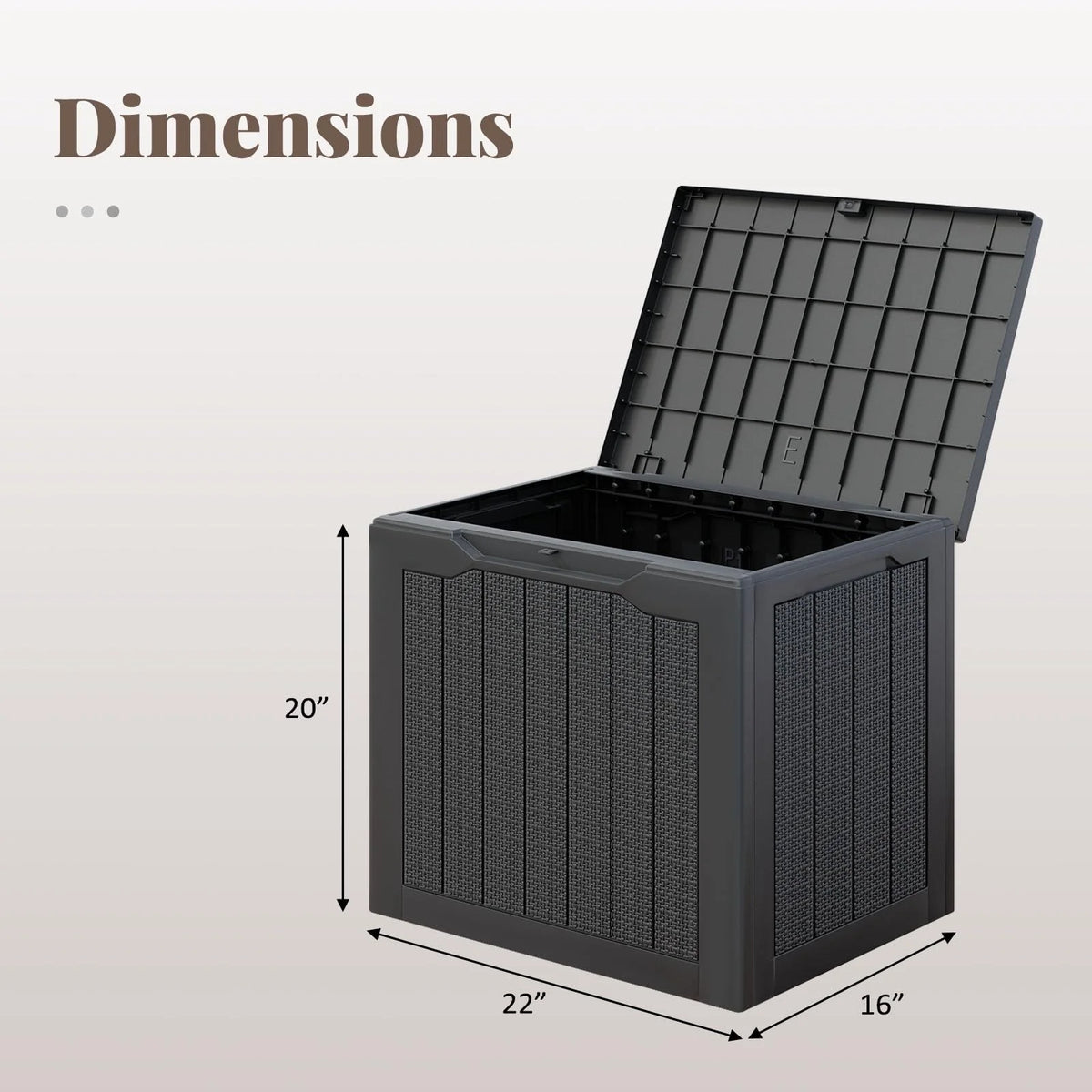 Tangkula 30 Gallon Resin Outdoor Storage Bench with Lockable Lid