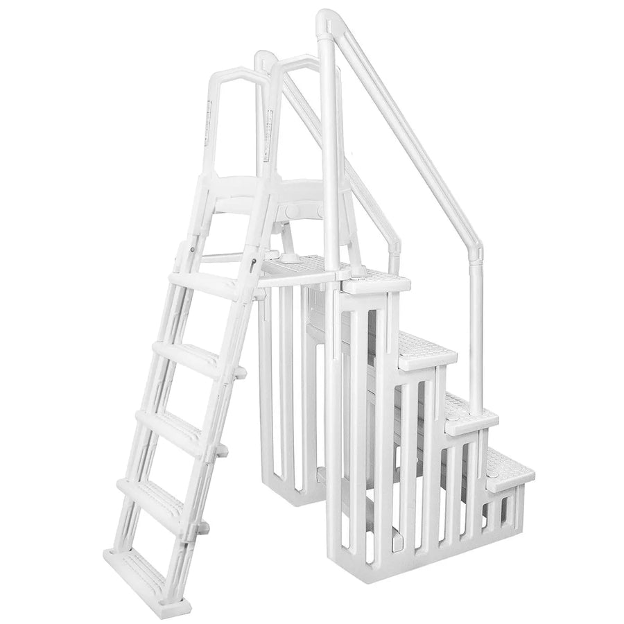 Deluxe A - Frame Above - Ground Swimming Pool Ladder Large Entry Non
