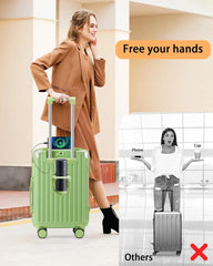 20 in Carry on Luggage with Cup Holder & USB Port, Airline Approved TSA - Locked Luggage, Lightweight PC Material Travel Suitcase
