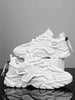 Men's Classic Minimalist Thick Sole Lace-Up Sneakers, Fashionable And Versatile, Suitable For Teenagers, Couples, Outdoor Activities And Casual Wear