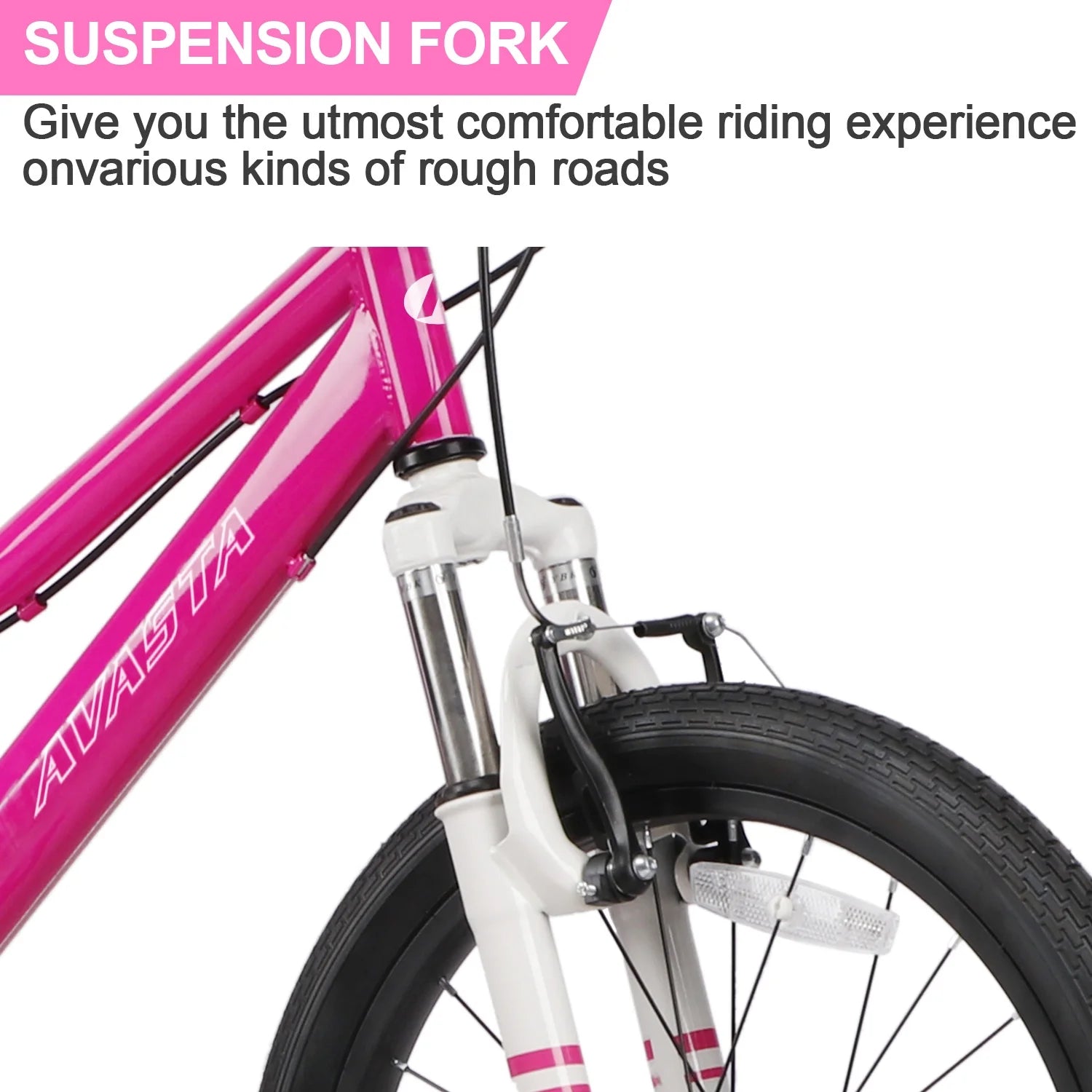 AVASTA 20'' Big Kids Mountain Bike for Age 6 7 8 9 10 11 12 Years Old Boys Girls Teen with Suspension Fork Front & Rear Dual Hand Brakes 6 Speeds Drivetrain, Cyan