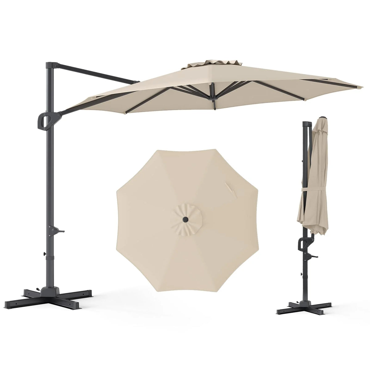 Tangkula 10ft Patio Umbrella with Aluminum Pole