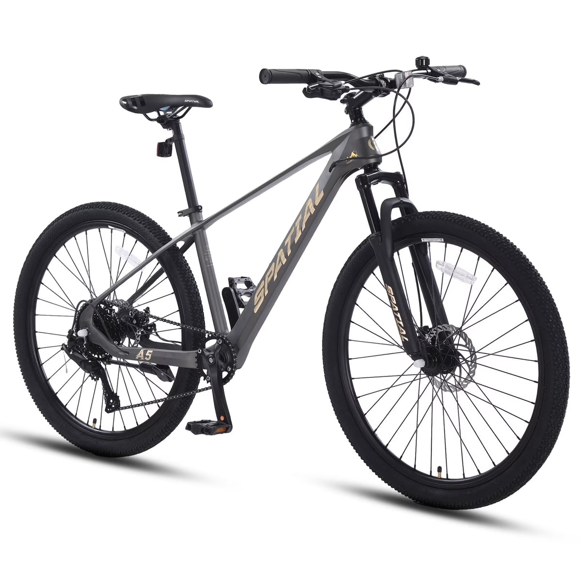 SPATIAL 24/26/27.5/29 in Mountain Bike, 8/21 Speed Lightweight Aluminum Magensium Frame Mountain Bicycle, Fits Men Women Teenagers Adult Disc Brake MTB Bicycle
