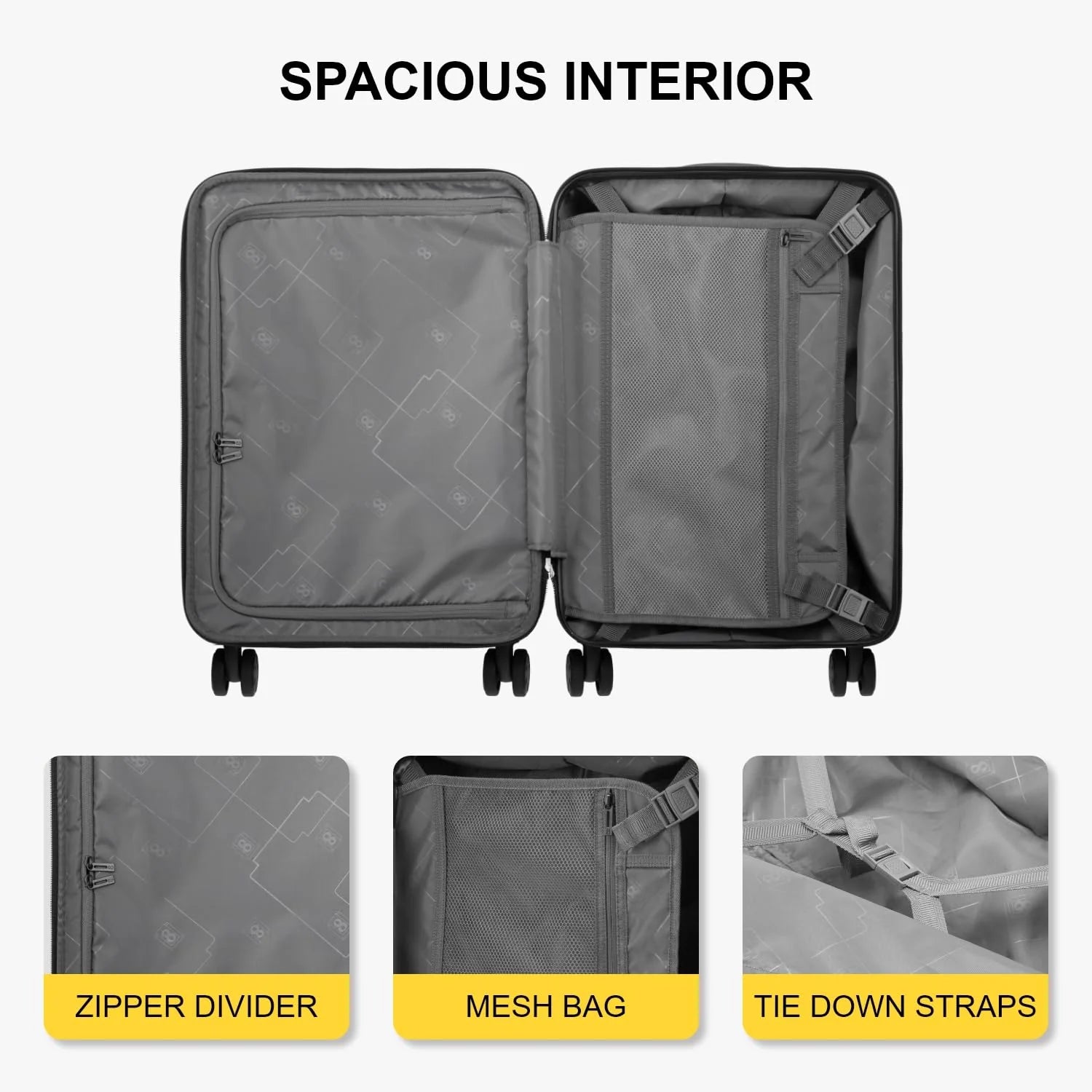 LEVEL8 Grace EXT 20 Carry On Luggage With Wheels
