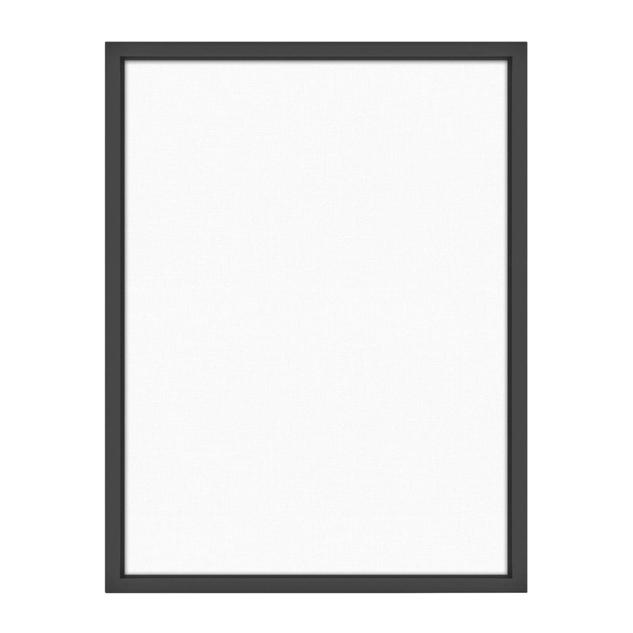 MCS Floating Frame with Canvas Included, Art Frames for Canvas Paintings with Adhesive Fasteners and Hanging Hardware, Black, 18 x 24 inch
