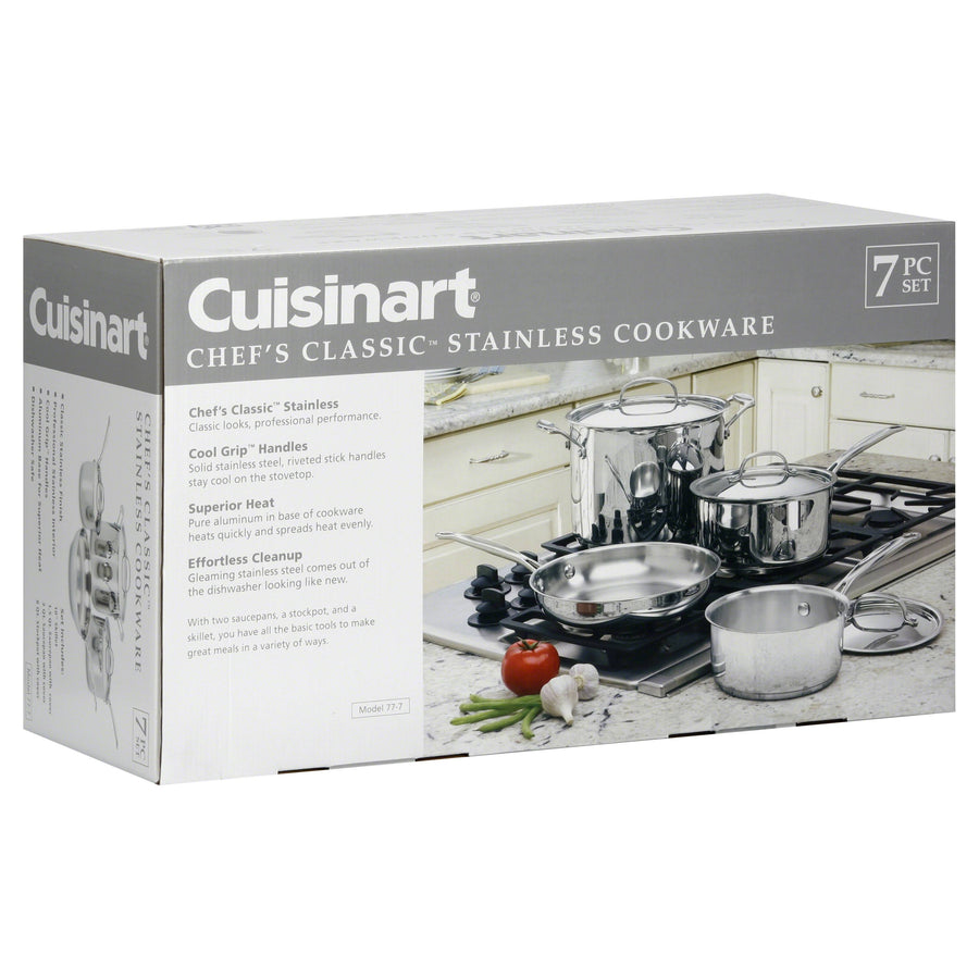 Cuisinart Chef's Classic 7-Piece Cookware Set, Silver