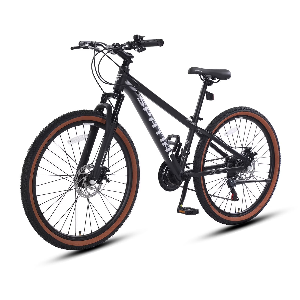 SPATIAL 24/26/27.5/29 in Mountain Bike, 8/21 Speed Lightweight Aluminum Magensium Frame Mountain Bicycle, Fits Men Women Teenagers Adult Disc Brake MTB Bicycle