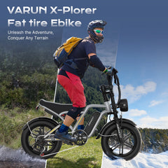 AIRWEST Peak 1000W Electric Bike for Adults - Reaches 25MPH, 65 Miles Long Range, 48V 13ah Battery, Full Suspension, 7 - Speed, 20" Fat Tire Electric Motorcycle Dirt Bike, UL2849