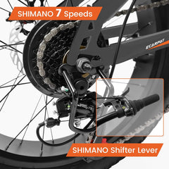 20 in Mountain Bike for 7 - 15 Years Old, 7 Speed Kids Bike with High Carbon Steel Frame, Fat Tire and Dual Disc Brake, Front Suspension Mountain