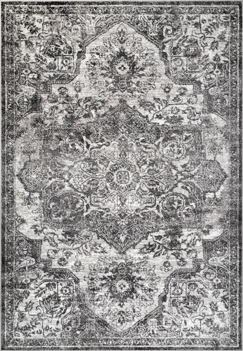 nuLOOM Maryanne Medallion Gray 8 ft. x 10 ft. Area Rug