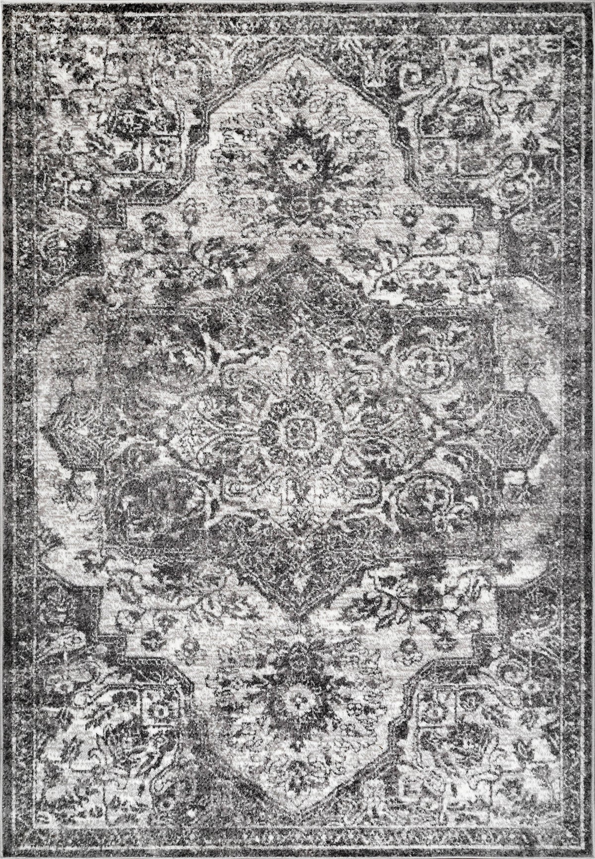 nuLOOM Maryanne Medallion Gray 8 ft. x 10 ft. Area Rug