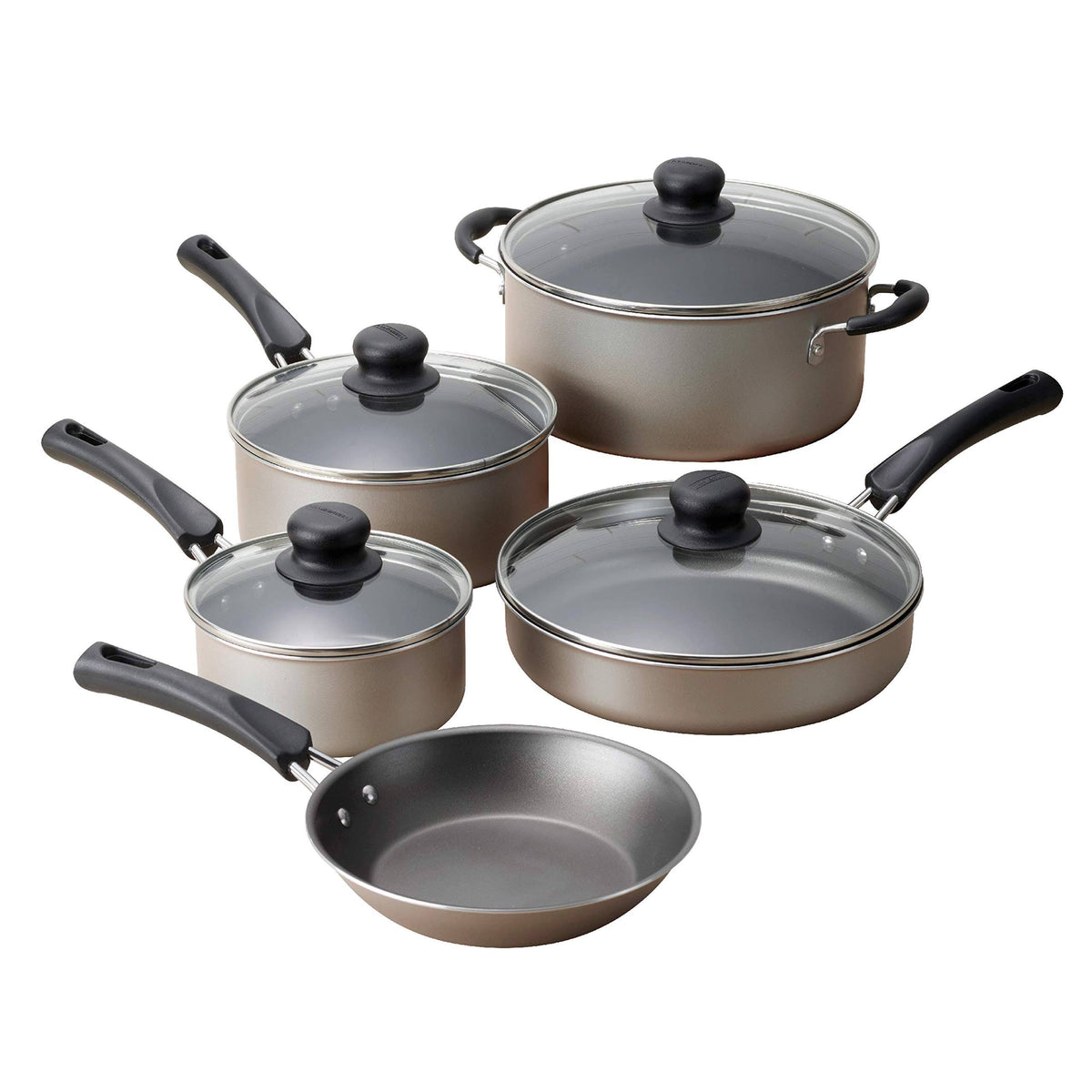 Tramontina 9-Piece Champagne Non-Stick Cookware Set