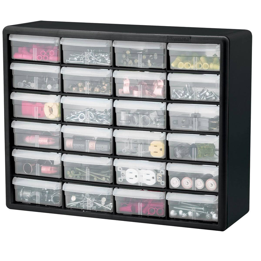 Akro - Mils 10124 24 Drawer Plastic Parts Storage Hardware and Craft Cabinet
