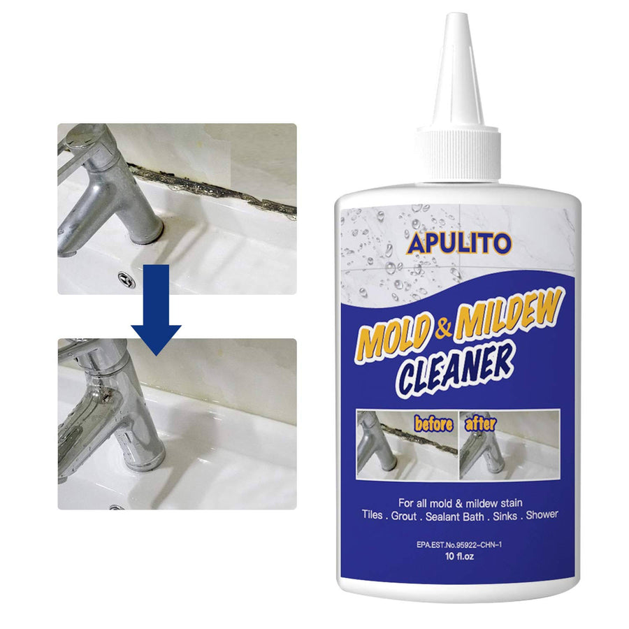 APULITO Home Mold Stain Cleaning Gel Mildew Cleaner Gel for Bathroom Kitchen Household 10 fl oz (Pack of 1)