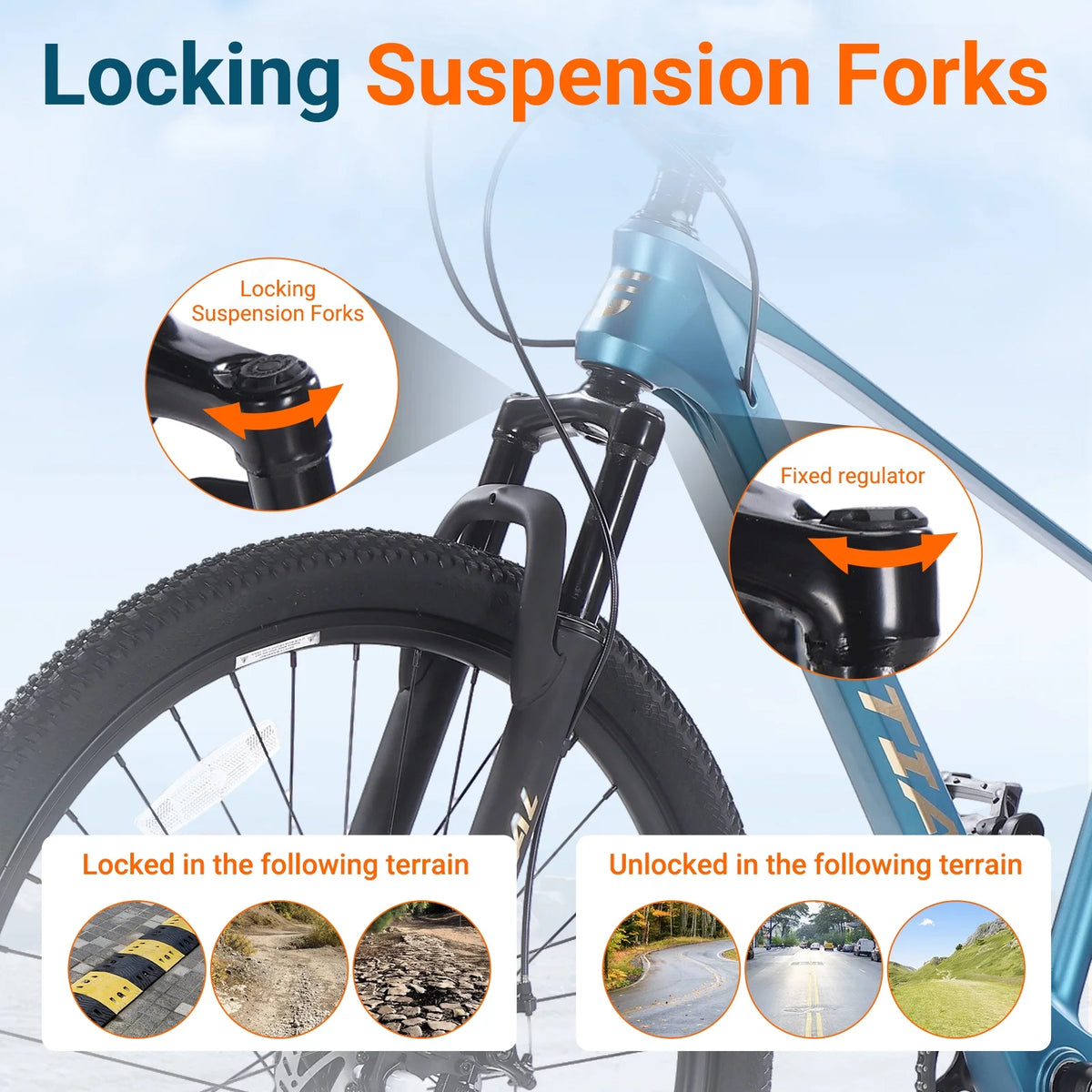 SPATIAL 24/26/27.5/29 in Mountain Bike, 8/21 Speed Lightweight Aluminum Magensium Frame Mountain Bicycle, Fits Men Women Teenagers Adult Disc Brake MTB Bicycle