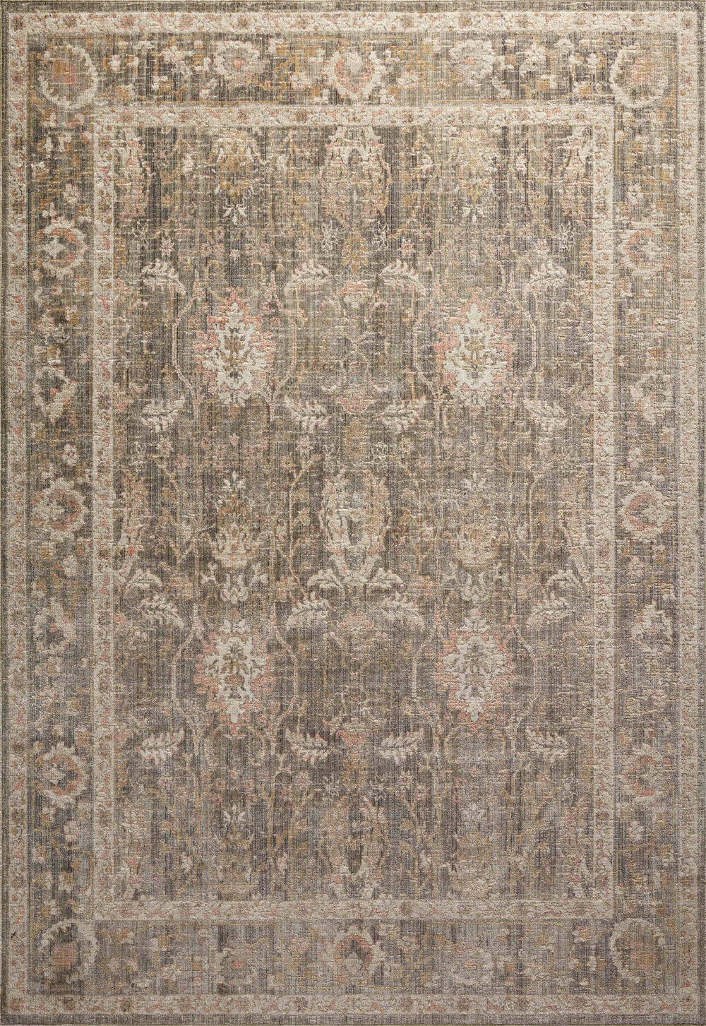 Chris Loves Julia x Loloi Rosemarie ROE-01 Sage Blush Area Rug - 5 ft Round