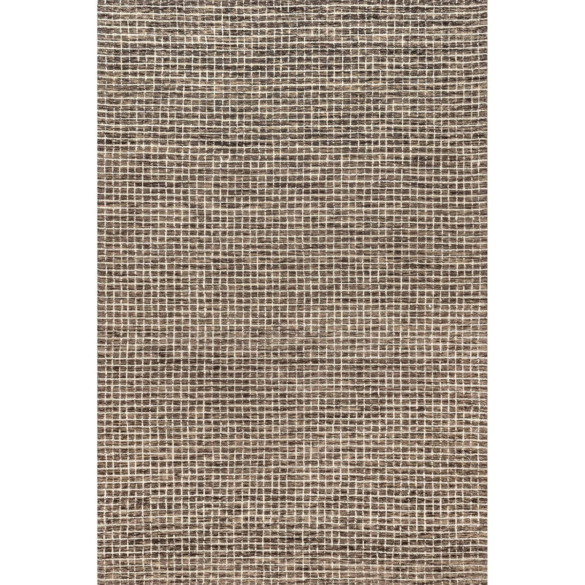 nuLOOM Meredith Wool Checkered Brown 5 ft. x 8 ft. Area Rug