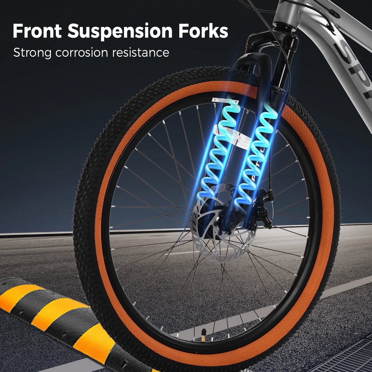 SPATIAL 24/26/27.5/29 in Mountain Bike, 8/21 Speed Lightweight Aluminum Magensium Frame Mountain Bicycle, Fits Men Women Teenagers Adult Disc Brake MTB Bicycle