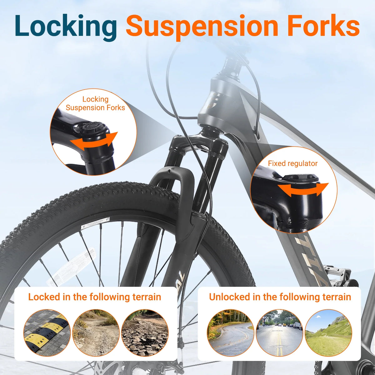 SPATIAL 24/26/27.5/29 in Mountain Bike, 8/21 Speed Lightweight Aluminum Magensium Frame Mountain Bicycle, Fits Men Women Teenagers Adult Disc Brake MTB Bicycle