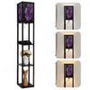 Floor Lamp with Shelves Corner Display Bookshelf Lamp for Living Room and Bedroom Purple Purple Wall Decor Purple Flower LED Modern Shelf Floor Lamp 3 Color Temperature