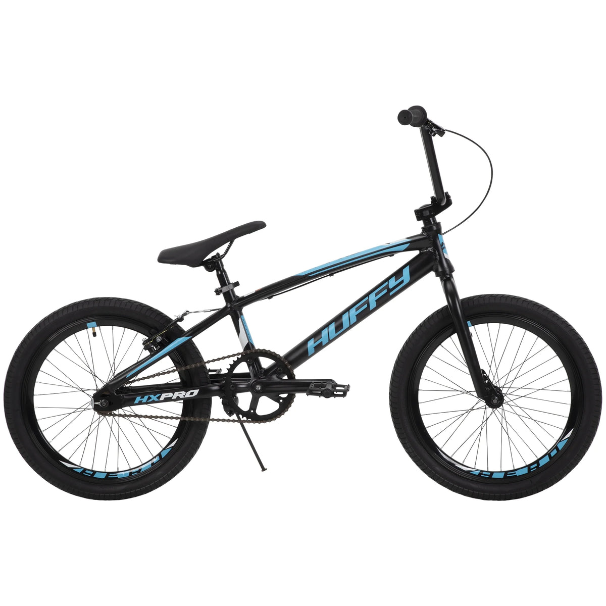 20 - Inch BMX Bikes HX - Pro Bike, Black with Teal, Aluminum Frame