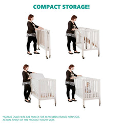 Dream on Me 3 - in - 1 Portable Crib Gray
