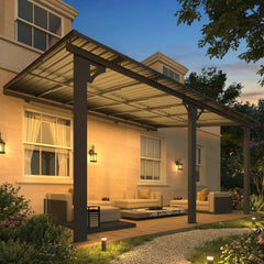 AECOJOY 14x10 Outdoor Hardtop Gazebo Adjustable Height (6.5-9.8Ft) Pergola for Patio
