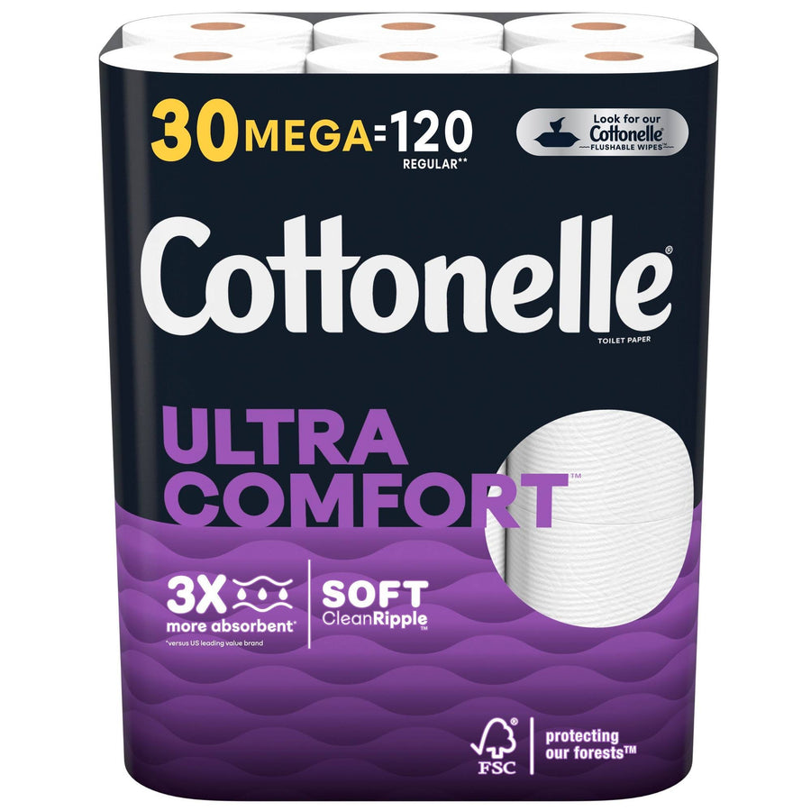 Cottonelle Ultra Comfort Toilet Paper 30 Mega Rolls