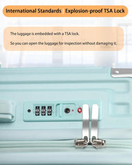 20 in Carry on Luggage with Cup Holder & USB Port, Airline Approved TSA - Locked Luggage, Lightweight PC Material Travel Suitcase