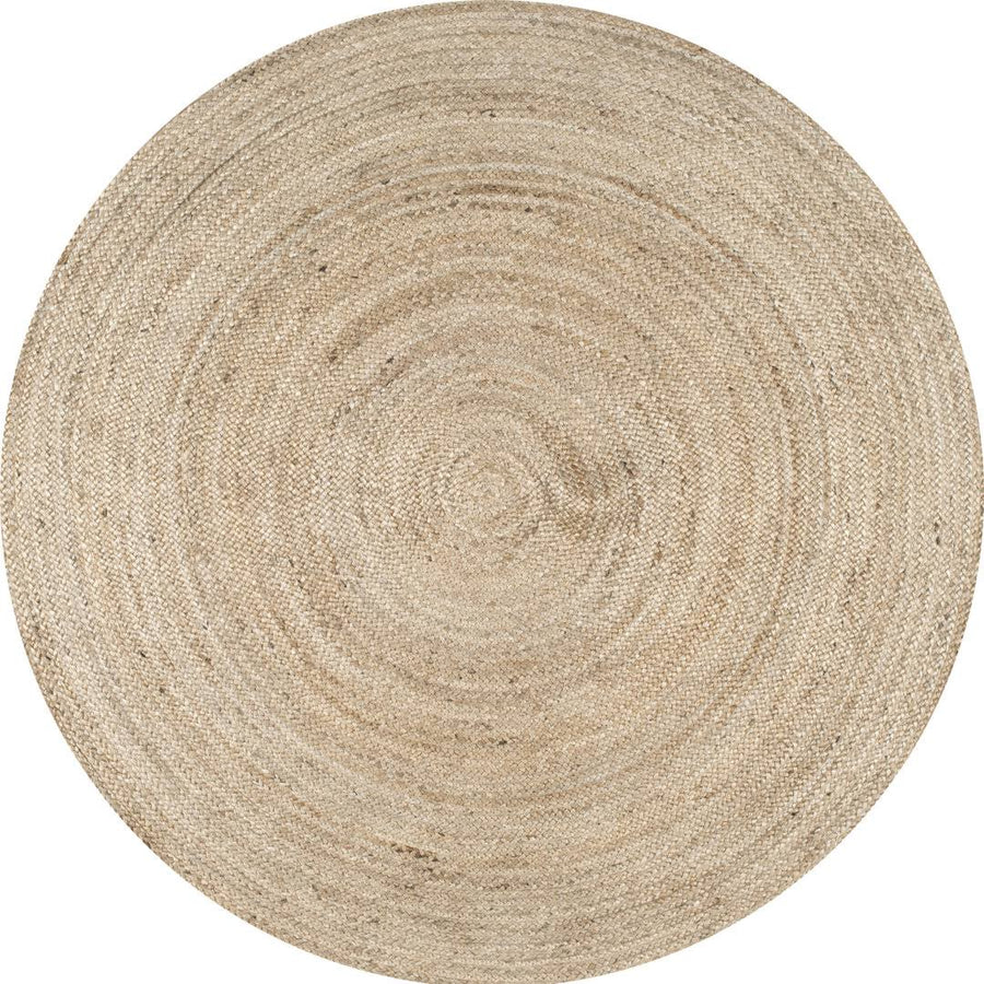 Santibanez Handmade Braided Jute Tan/Natural Rug Rosecliff Heights Rug Size: Round 6'