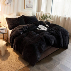 XeGe Plush Shaggy Duvet Cover Luxury Ultra Soft Crystal Velvet Fuzzy Bedding 1PC(1 Faux Fur Duvet Cover) Fluffy Furry Comforter Cover for Bedroom Home