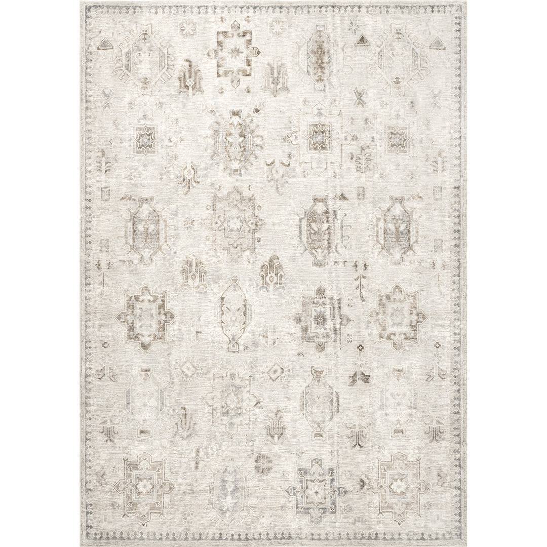 Elverta Oriental Machine Washable Beige Area Rug Birch Lane Rug Size: Rectangle 9' x 12'