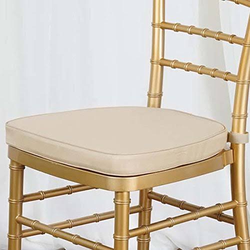 Tableclothsfactory Gold Chiavari Chair Cushion for Wood Resin Chiavari Chairs Party Event Decoration - 2" Thick