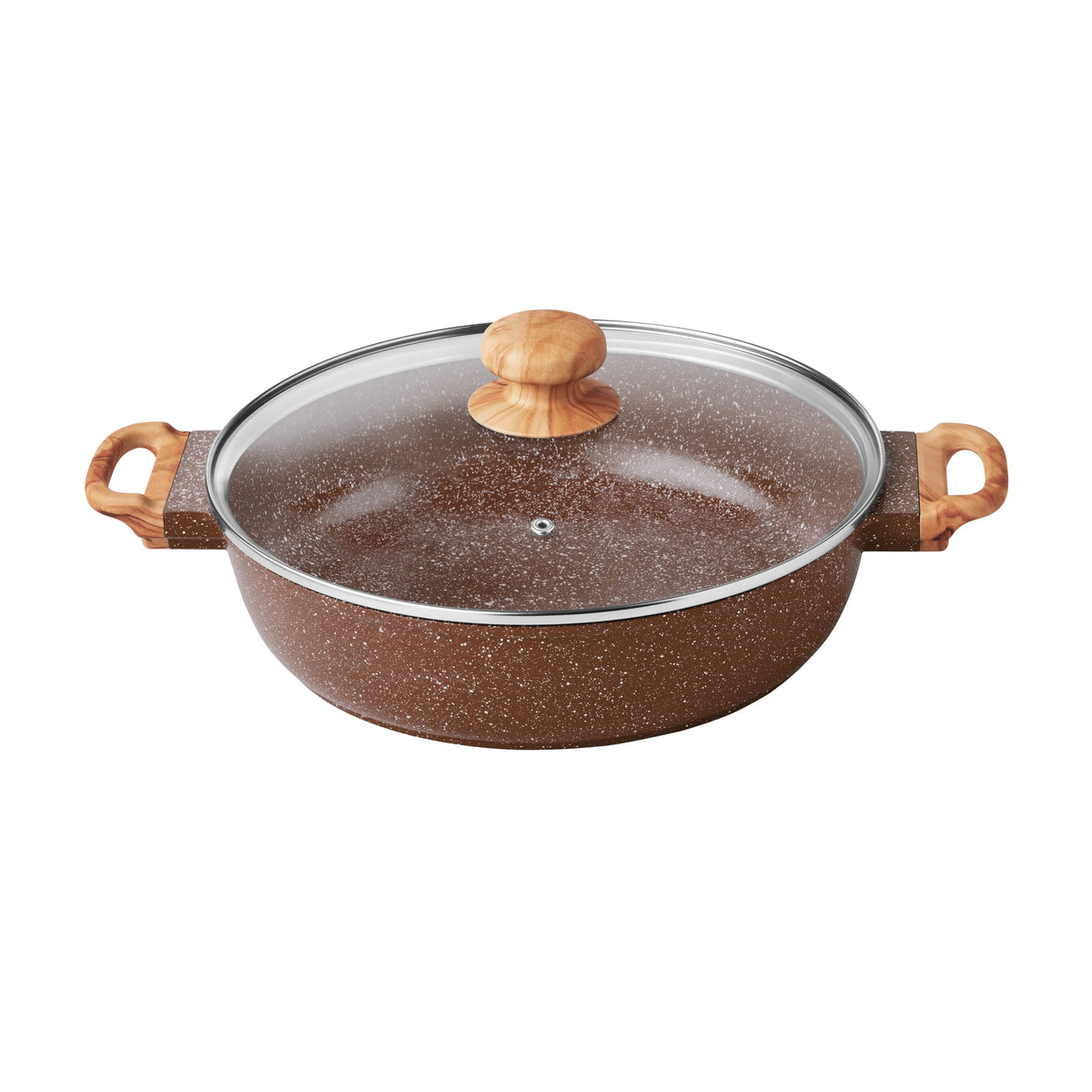 The Pioneer Woman Prairie Signature 14 - Piece Cast Aluminum Cookware Set, Brown Speckle