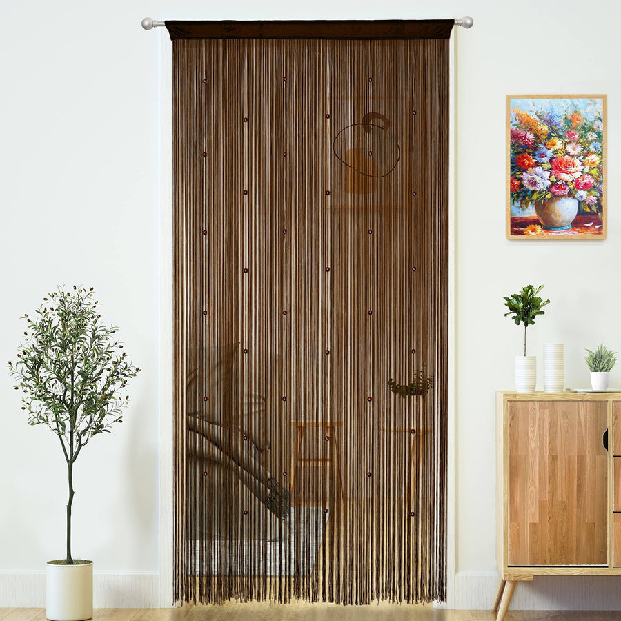 YaoYue Beaded Curtain Door String Curtains for Doorways Tassels Beads Hanging Fringe Hippie Room Divider Window Hallway Entrance