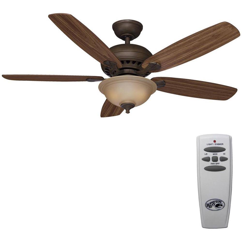 Hampton Bay Southwind 52 in. LED Indoor Venetian Bronze Ceiling Fan