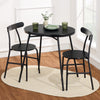 Best Choice Products 3 Piece Modern Oval Dining Table Set, Small Kitchen Dinette W/ 2 Chairs Black/Black